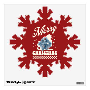 Funny Christmas Yeti Holiday Humor Wall Decal