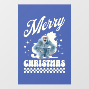 Funny Christmas Yeti Holiday Humor Wall Decal
