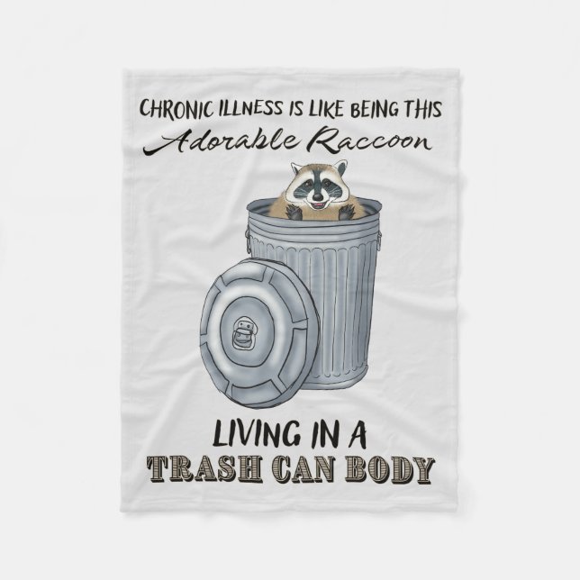 Funny Chronic Illness Gift, Chronic Illness Joke Fleece Blanket (Front)