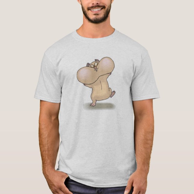 funny chubby cheeks hamster T-Shirt (Front)