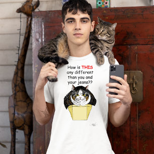 Funny Chubby Tabby Cat Box T-Shirt