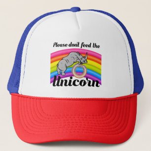 Funny chubby unicorn trucker hat
