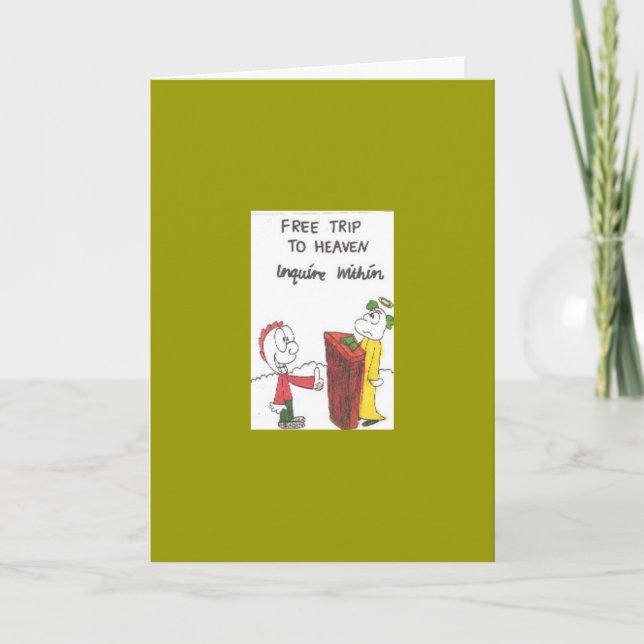Funny church sayings = greeting card (Front)