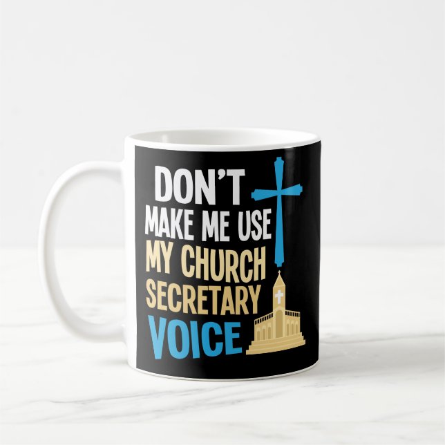 Funny Church Secretary Coffee Mug Gift (Left)