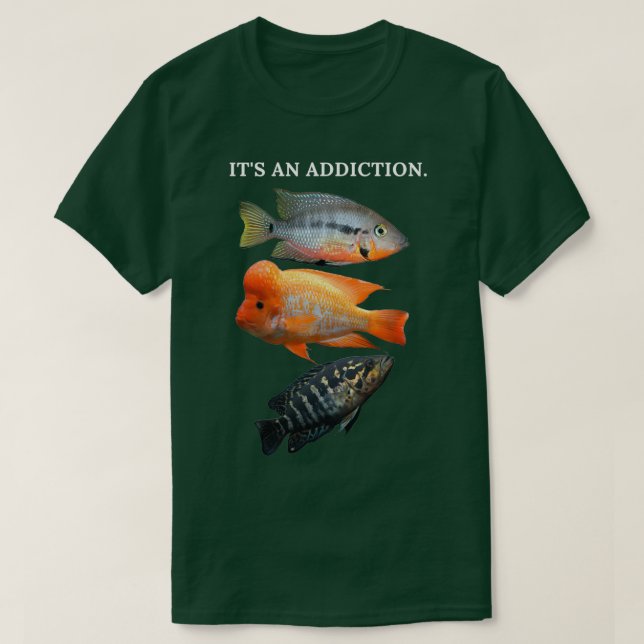 Funny cichlid design for the Cichlid enthusiast T-Shirt (Design Front)