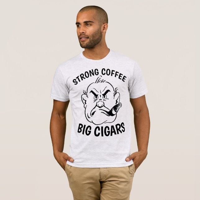 Funny CIGAR & COFFEE Men's T-shirts (Front Full)