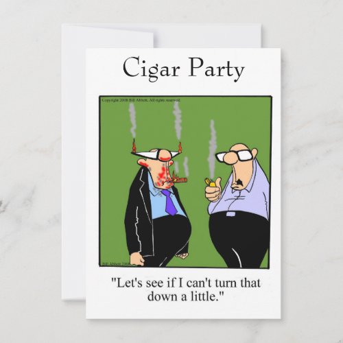 Funny Cigar Party Invitations