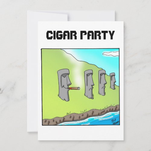 Funny Cigar Party Invitations