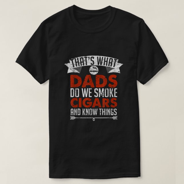 Funny Cigar Smoker Dad Father's Day 2018 Premium G T-Shirt (Design Front)