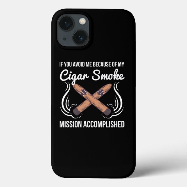 Funny Cigar Smoker Design Case-Mate iPhone Case (Back)