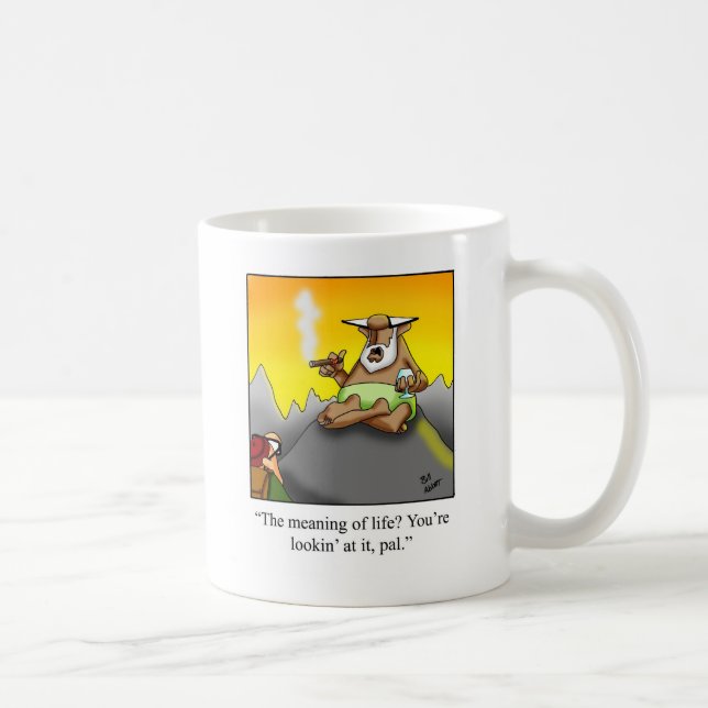 Funny Cigar Wise Man Cartoon Gifts! Coffee Mug (Right)
