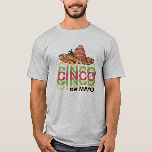 Funny Cinco de Drinko Cinco de Mayo Drinking T-Shirt (Front)