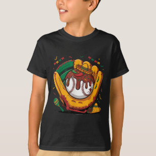 Funny Cinco De Mayo Baseball Glove Lets Fiesta 5 D T-Shirt