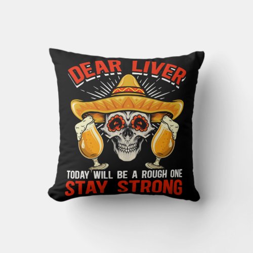 Funny Cinco De Mayo Beer Joke Alcohol Fun Throw Pillow