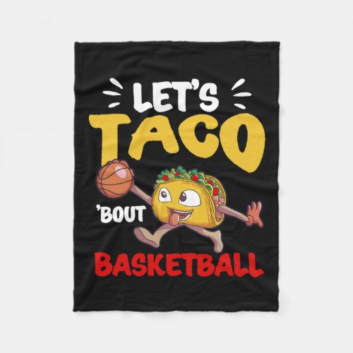 Funny Cinco De Mayo Boys Kids Mexican Taco Basketb Fleece Blanket