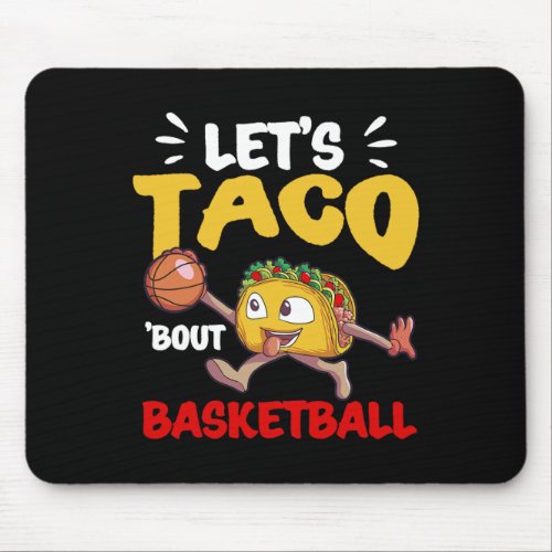 Funny Cinco De Mayo Boys Kids Mexican Taco Basketb Mouse Pad