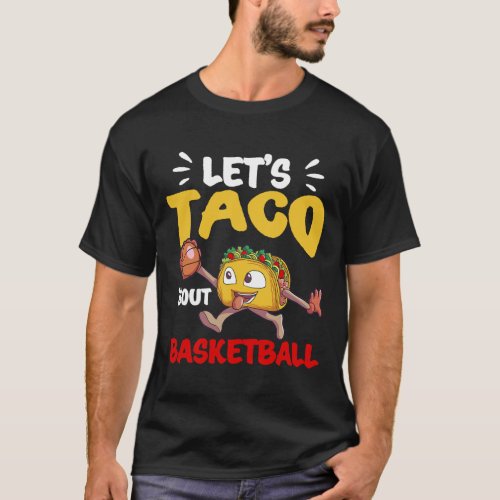 Funny Cinco De Mayo Boys Kids Mexican Taco Basketb T_Shirt