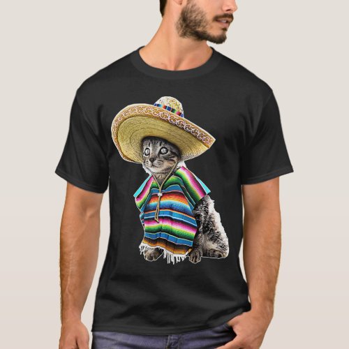 Funny Cinco De Mayo Cat Shirts Sombrero Cinco De M