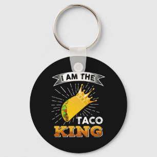 Funny Cinco De Mayo Food I Am The Taco King T Shir Keychain
