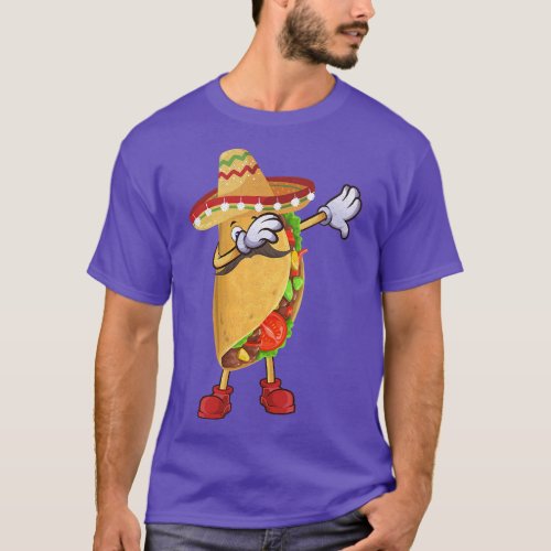 Funny Cinco De Mayo Mexican Dabbing Taco  friends T_Shirt