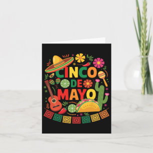 Funny Cinco De Mayo Mexican Sombrero Hat Men Women Card