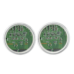 Funny circuit board cufflinks