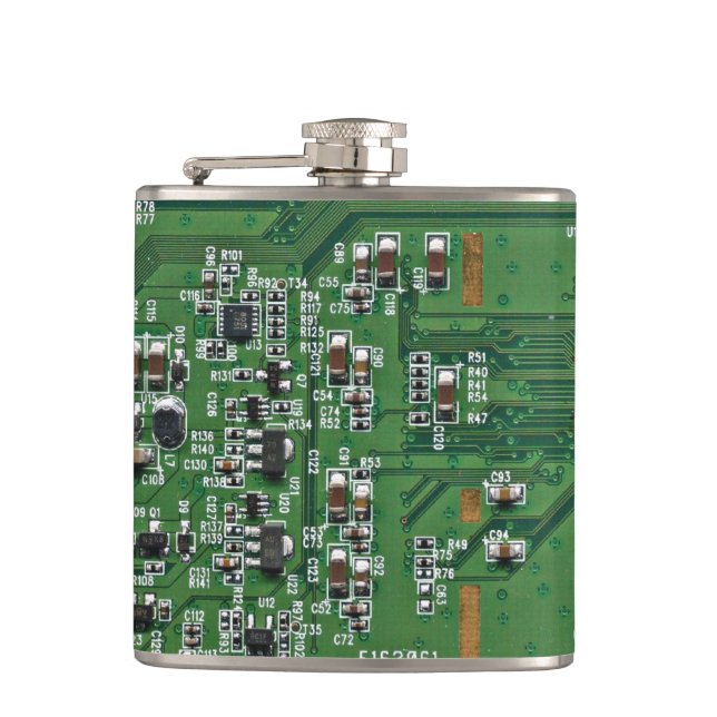 Funny circuit board flask (Front)