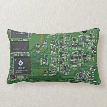 Funny Circuit Board Lumbar Pillow by jahwil at Zazzle
