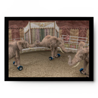 Funny Circus Elephants Envelope