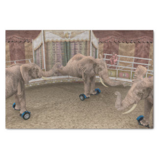 Funny Circus Elephants Tissue Paper