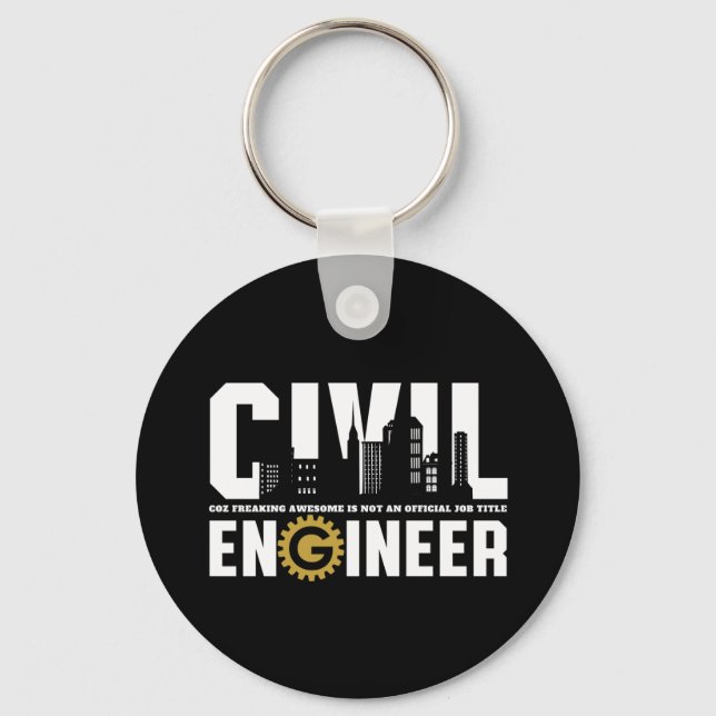 Funny Civil Engineer Civil Engineering Student Keychain (Front)