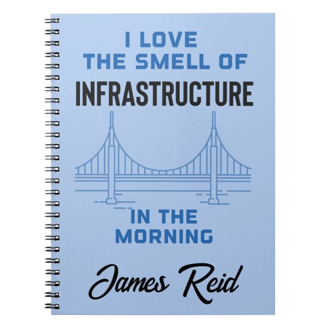 Funny Civil Engineering Bridge Engineer Notebook (Front)