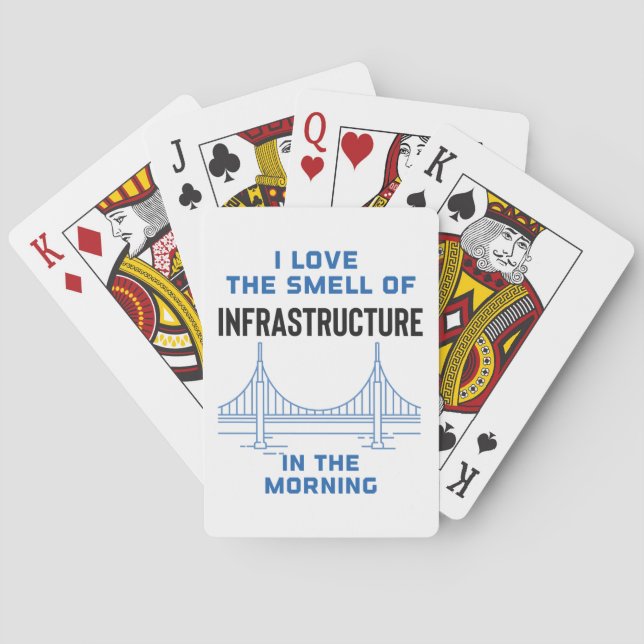 Funny Civil Engineering Bridge Engineer Poker Cards (Back)