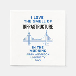 Funny Civil Engineering Graduation Party Napkins