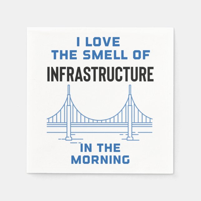 Funny Civil Engineering Graduation Party Napkins (Front)