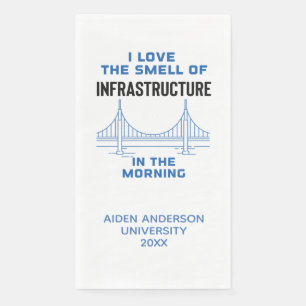 Funny Civil Engineering Graduation Party Paper Guest Towels