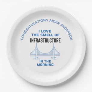 Funny Civil Engineering Graduation Party Paper Plates