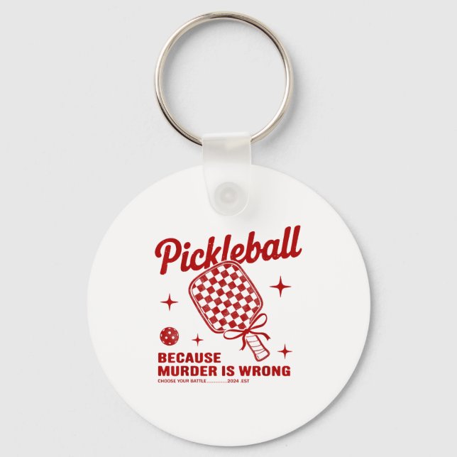 Funny Ckle Ball Outfit Women, Retro Ckleball Dink  Keychain (Front)