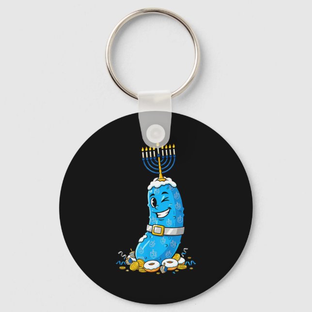 Funny Ckle Dreidel Menorah Hanukkah Kids Womens Me Keychain (Front)