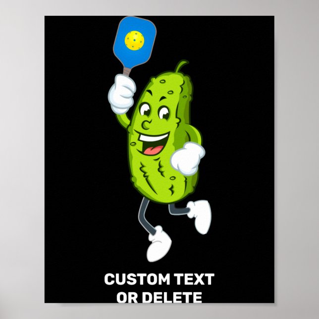 Funny Ckle Playing Ckleball Text  Poster (Front)