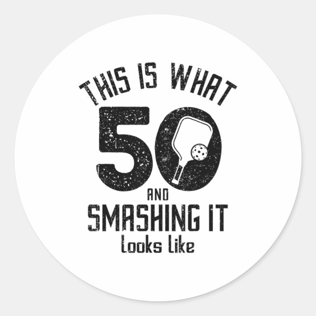 Funny Ckleball 50th Birthday 50 Years Old Love Ckl Classic Round Sticker (Front)