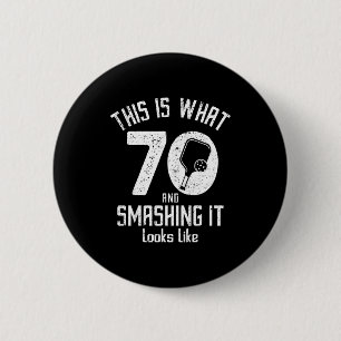 Funny Ckleball 70th Birthday 70 Years Old Love Ckl Button