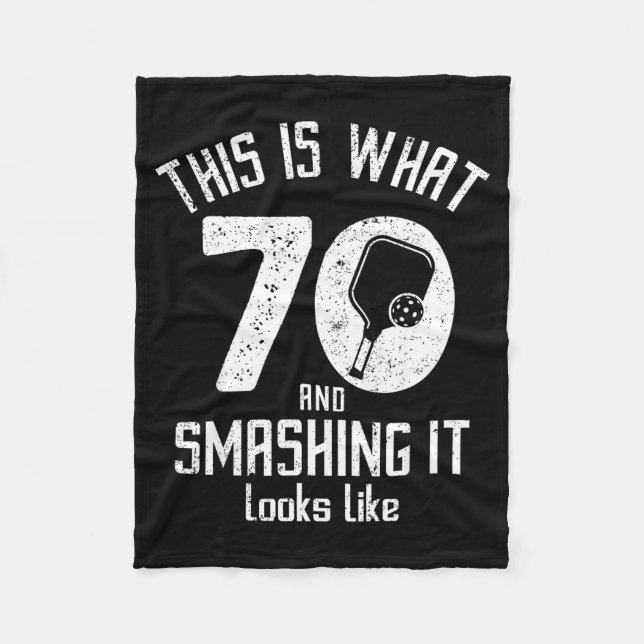 Funny Ckleball 70th Birthday 70 Years Old Love Ckl Fleece Blanket (Front)