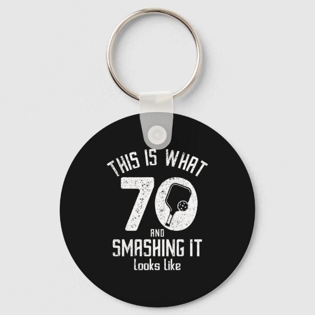 Funny Ckleball 70th Birthday 70 Years Old Love Ckl Keychain (Front)