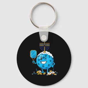 Funny Ckleball Dreidel Menorah Hanukkah Kids Women Keychain