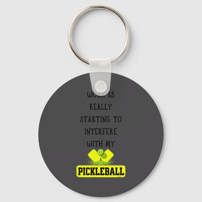 Funny Ckleball Work Quote Ckleball Lover Office Jo Keychain (Front)