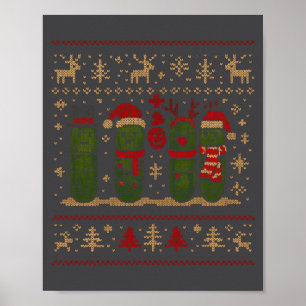 Funny Ckles Christmas Lights Santa Hat Xmas Ugly S Poster