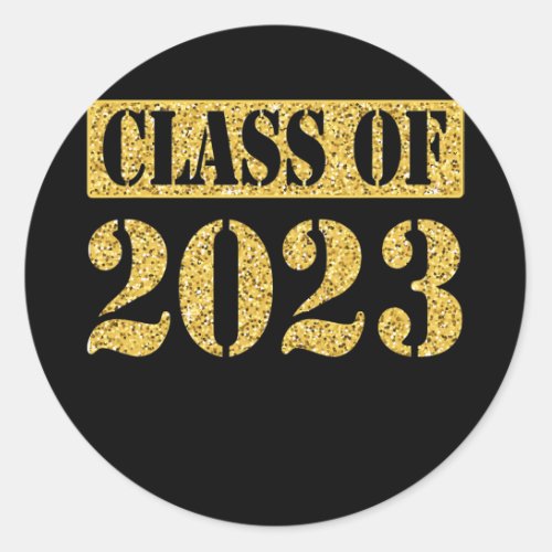 Funny Class Of 2023 Senior Graduation 23 For Men Classic Round Sticker
