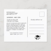 Funny Class of 2024 DRIVE BY Graduation Party  Ann Announcement Postcard (Back)