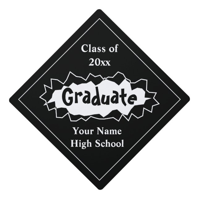 Funny Class of 2025 High School Graduation Cap Topper (Front)